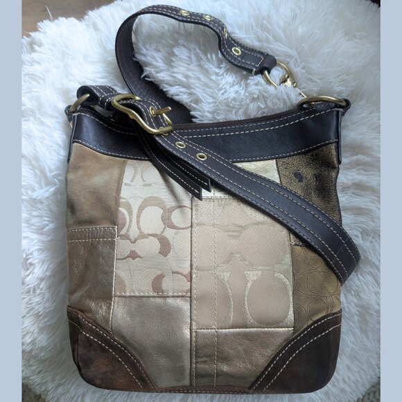 Coach Patchwork Leather Shoulder Bag*see Callouts - Picture 2 of 14